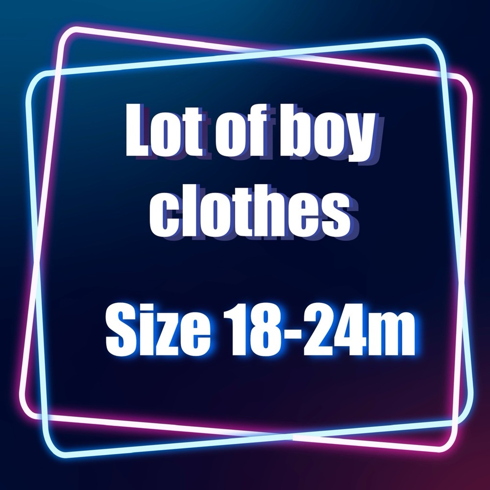 Boys Clothing Lot Size 18-24m
